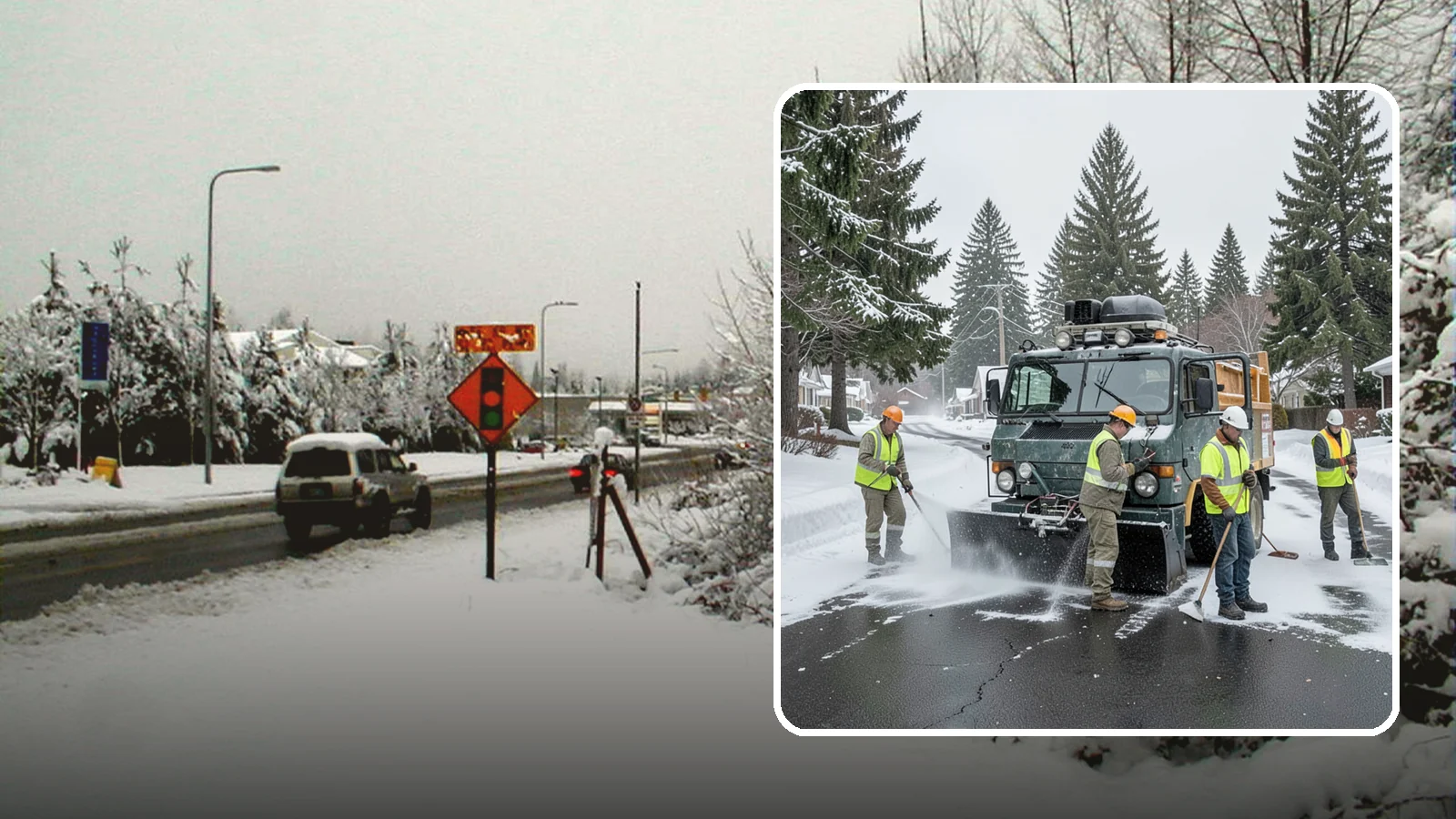 Emergency Snow Response in Newcastle, King County, WA - On-call emergency snow response to mobilize crews and equipment when unexpected or severe winter weather strikes.