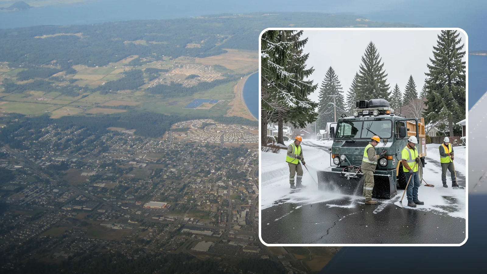 Emergency Snow Response in Oak Harbor, Island County, WA - On-call emergency snow response to mobilize crews and equipment when unexpected or severe winter weather strikes.