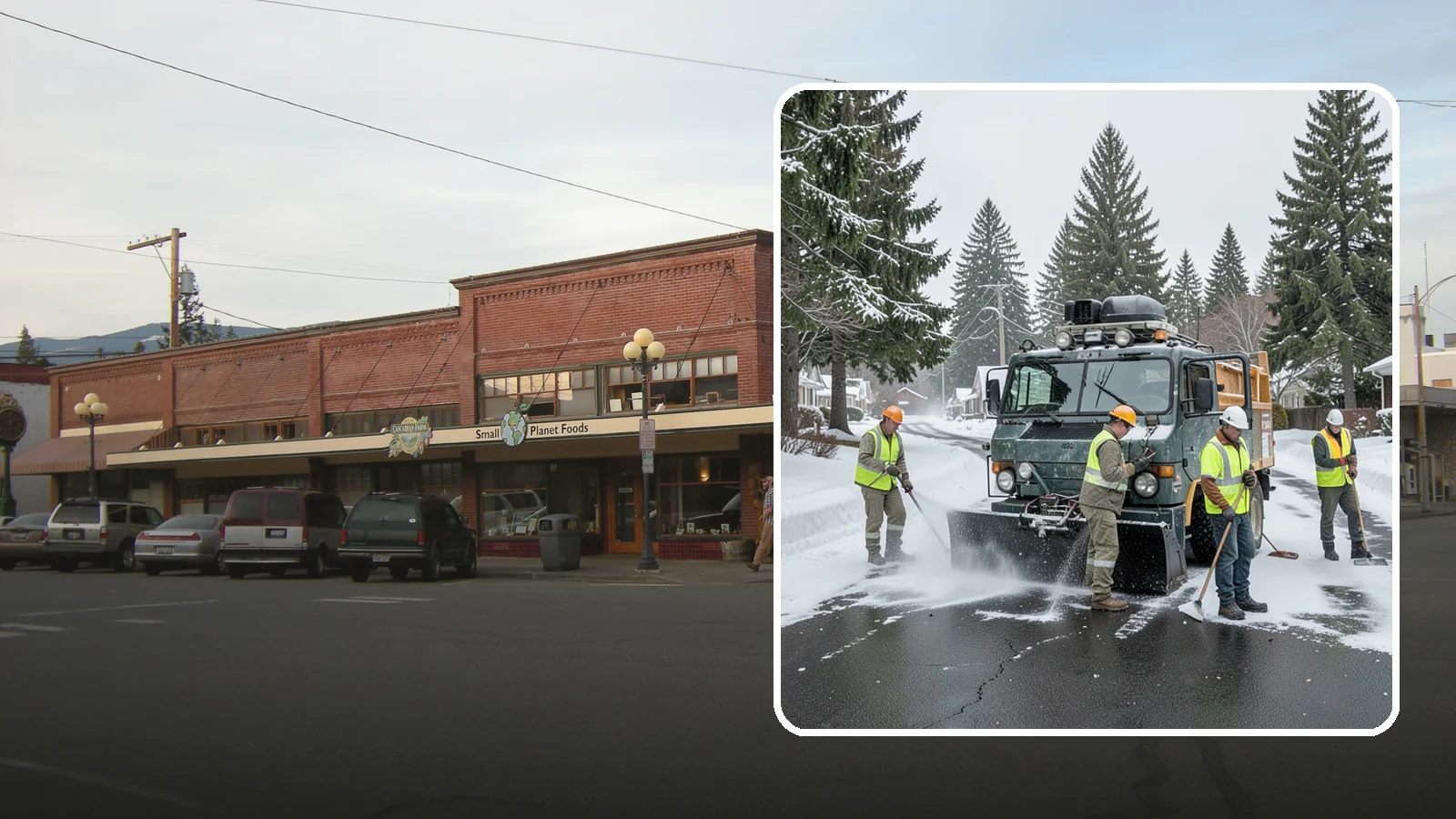 Emergency Snow Response in Sedro-Woolley, Skagit County, WA - On-call emergency snow response to mobilize crews and equipment when unexpected or severe winter weather strikes.