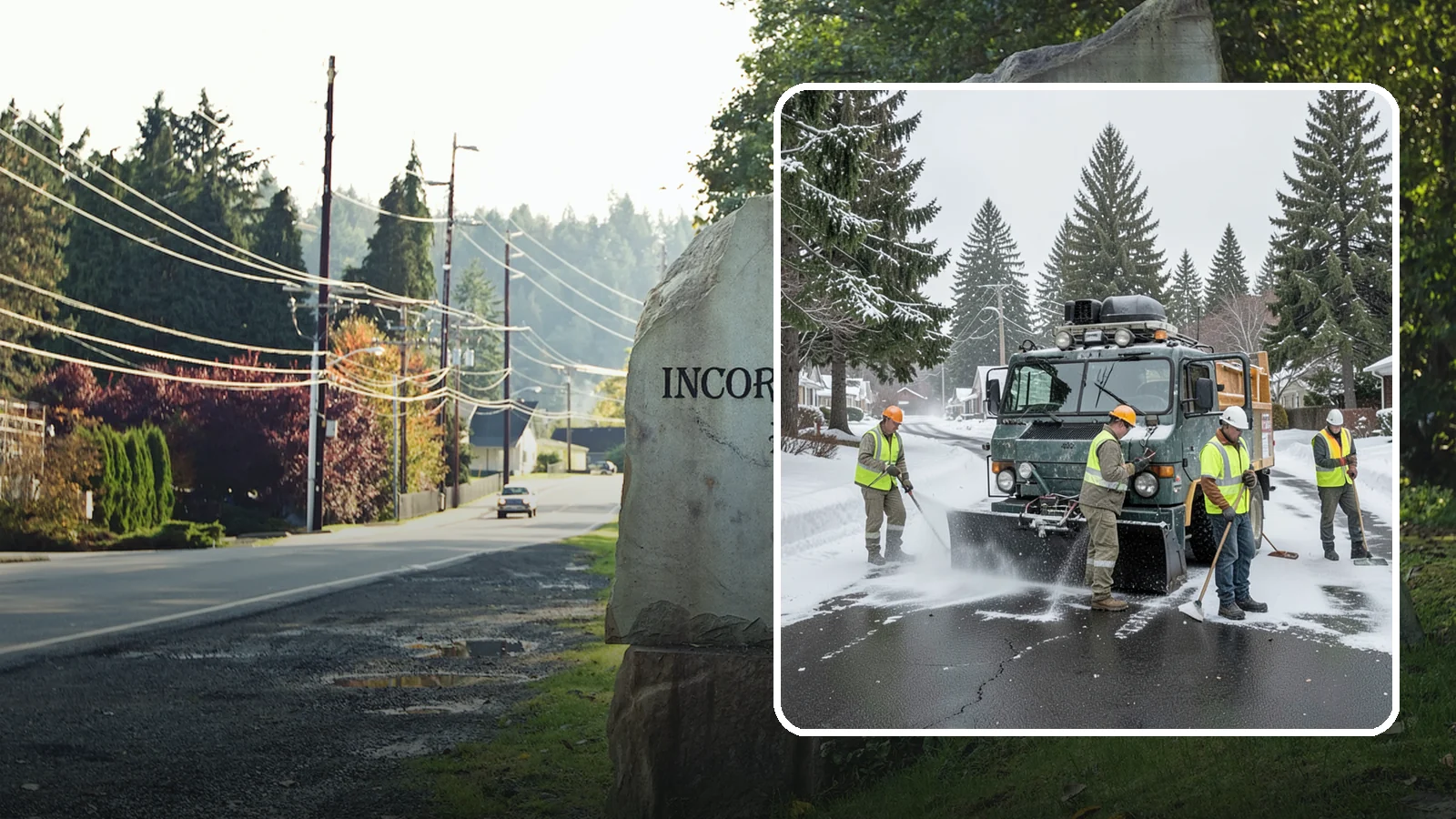 Emergency Snow Response in Wilkeson, Pierce County, WA - On-call emergency snow response to mobilize crews and equipment when unexpected or severe winter weather strikes.