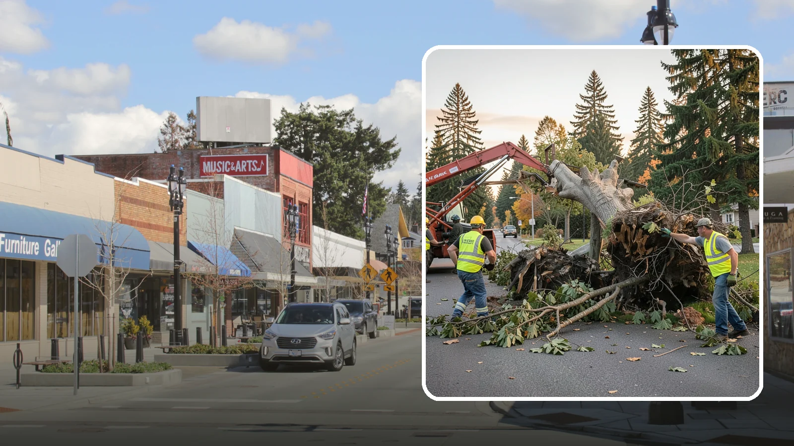 Emergency Tree Removal in Bothell, King County, WA - Rapid-response removal of failed or imminently failing trees blocking roads, structures, or public access, available around the...