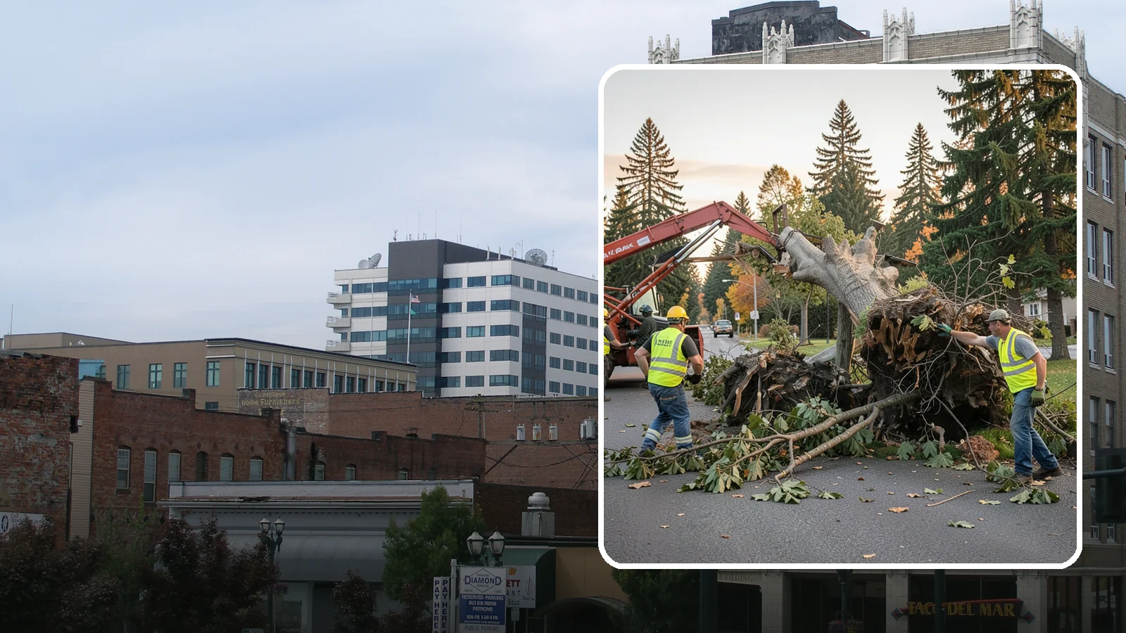 Emergency Tree Removal in Everett, Snohomish County, WA - Rapid-response removal of failed or imminently failing trees blocking roads, structures, or public access, available around the...