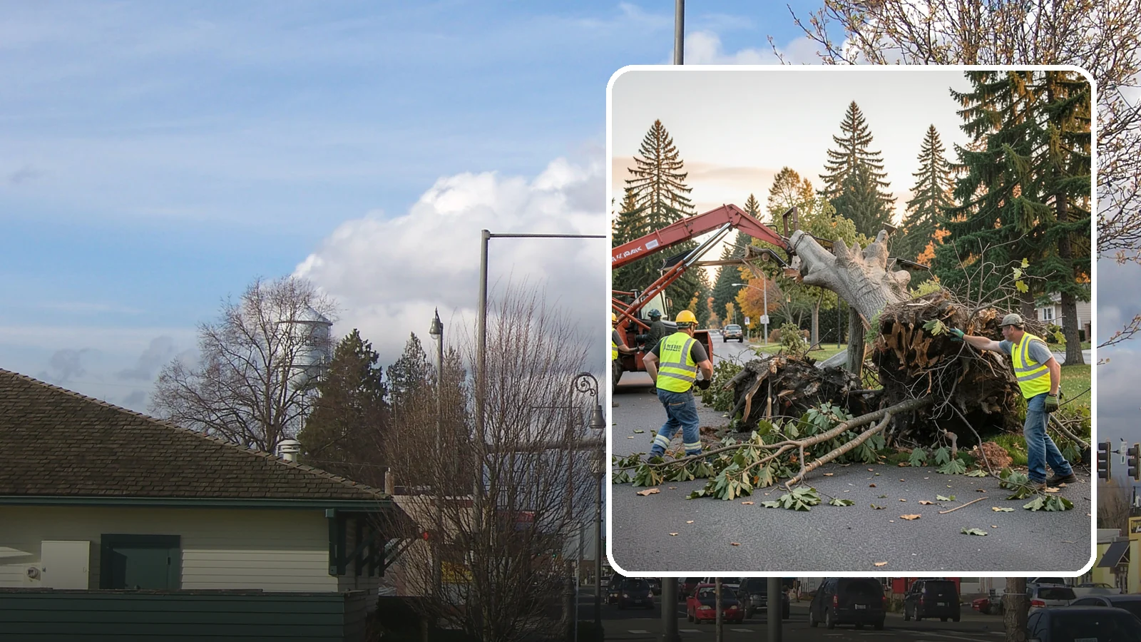 Emergency Tree Removal in Marysville, Snohomish County, WA - Rapid-response removal of failed or imminently failing trees blocking roads, structures, or public access, available around the...