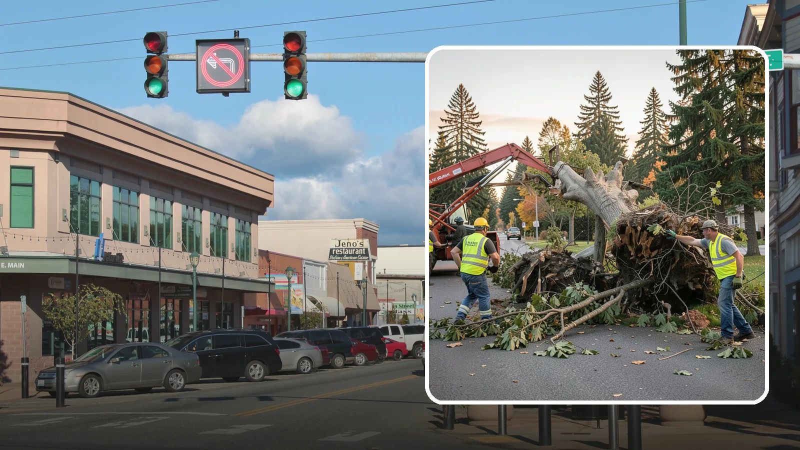 Emergency Tree Removal in Monroe, Snohomish County, WA - Rapid-response removal of failed or imminently failing trees blocking roads, structures, or public access, available around the...