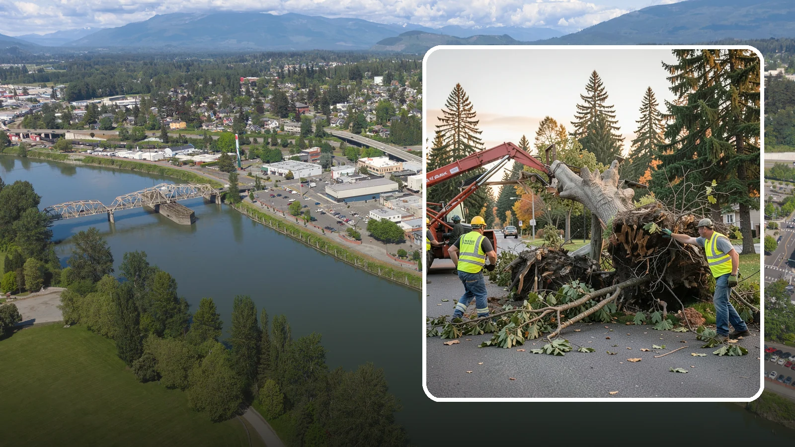 Emergency Tree Removal in Mount Vernon, Skagit County, WA - Rapid-response removal of failed or imminently failing trees blocking roads, structures, or public access, available around the...