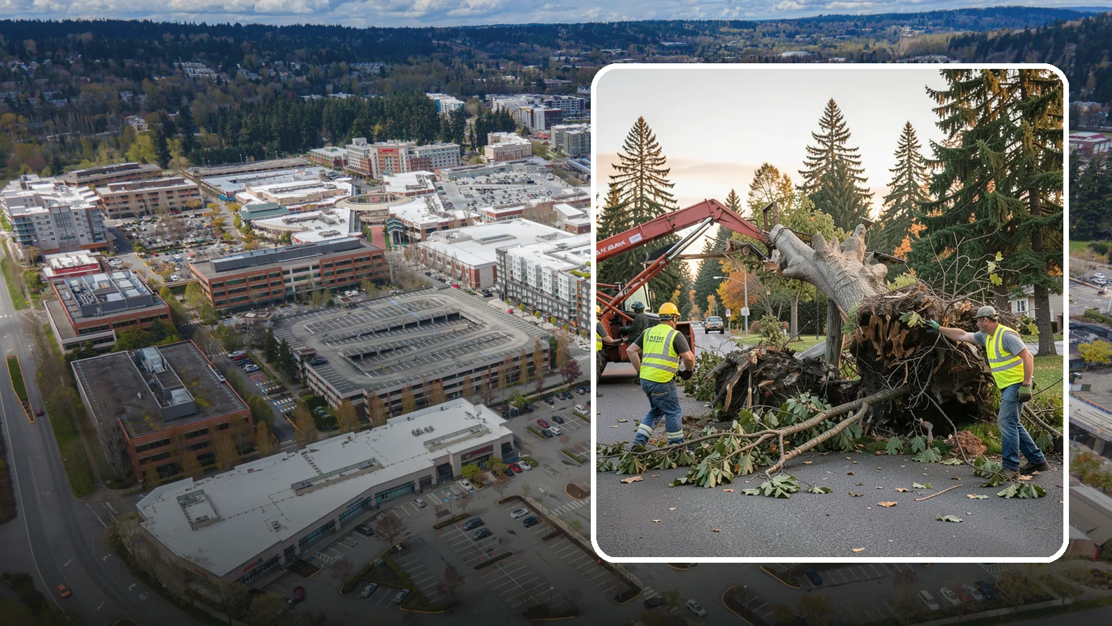 Emergency Tree Removal in Redmond, King County, WA - Rapid-response removal of failed or imminently failing trees blocking roads, structures, or public access, available around the...