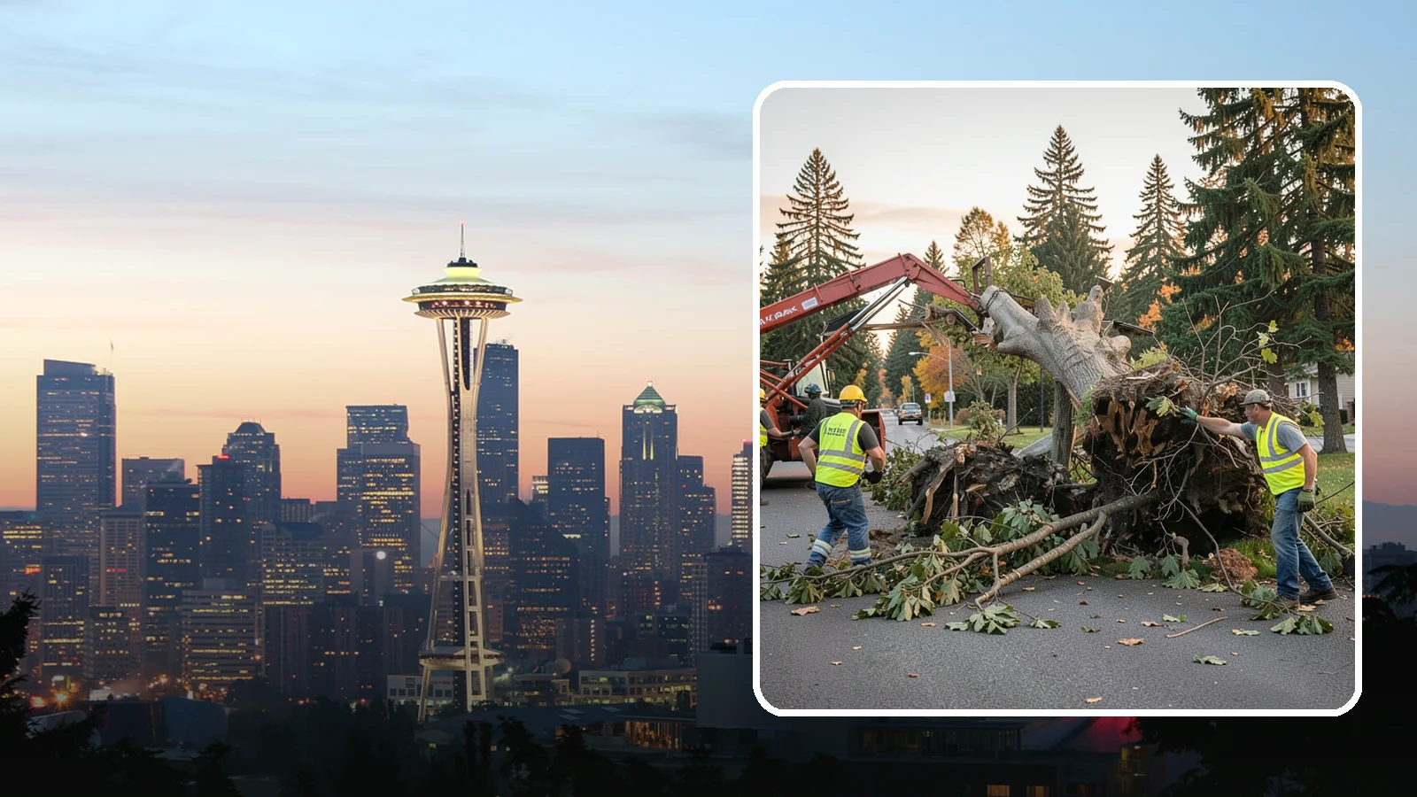 Emergency Tree Removal in Seattle, King County, WA - Rapid-response removal of failed or imminently failing trees blocking roads, structures, or public access, available around the...