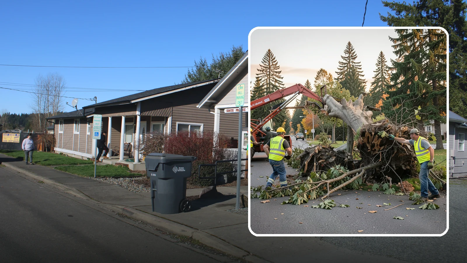 Emergency Tree Removal in South Prairie, Pierce County, WA - Rapid-response removal of failed or imminently failing trees blocking roads, structures, or public access, available around the...