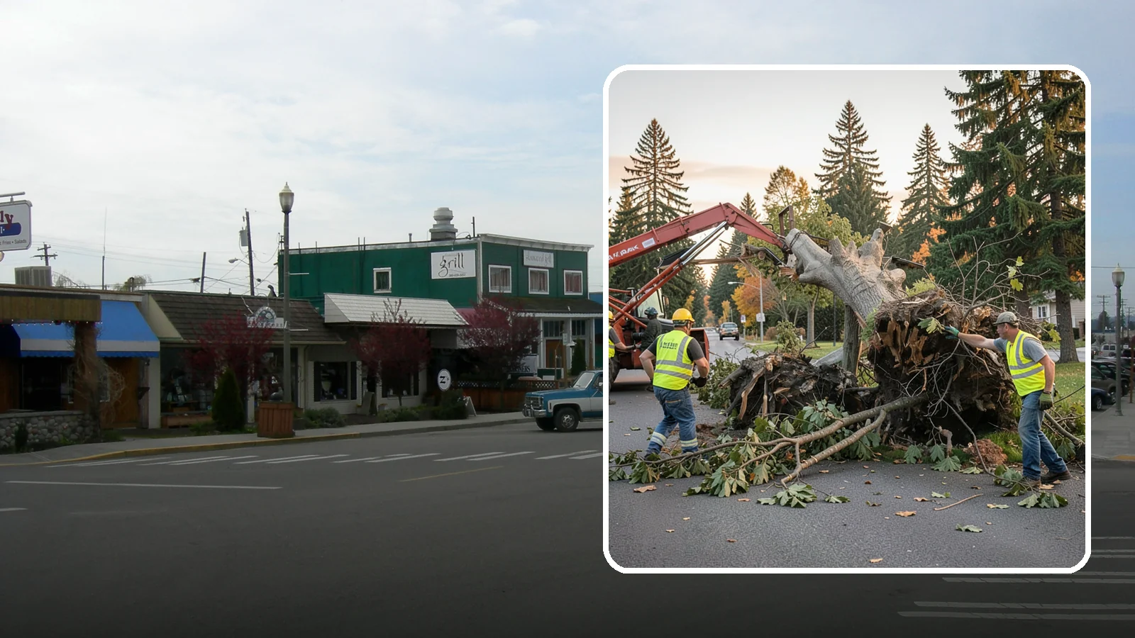 Emergency Tree Removal in Stanwood, Snohomish County, WA - Rapid-response removal of failed or imminently failing trees blocking roads, structures, or public access, available around the...