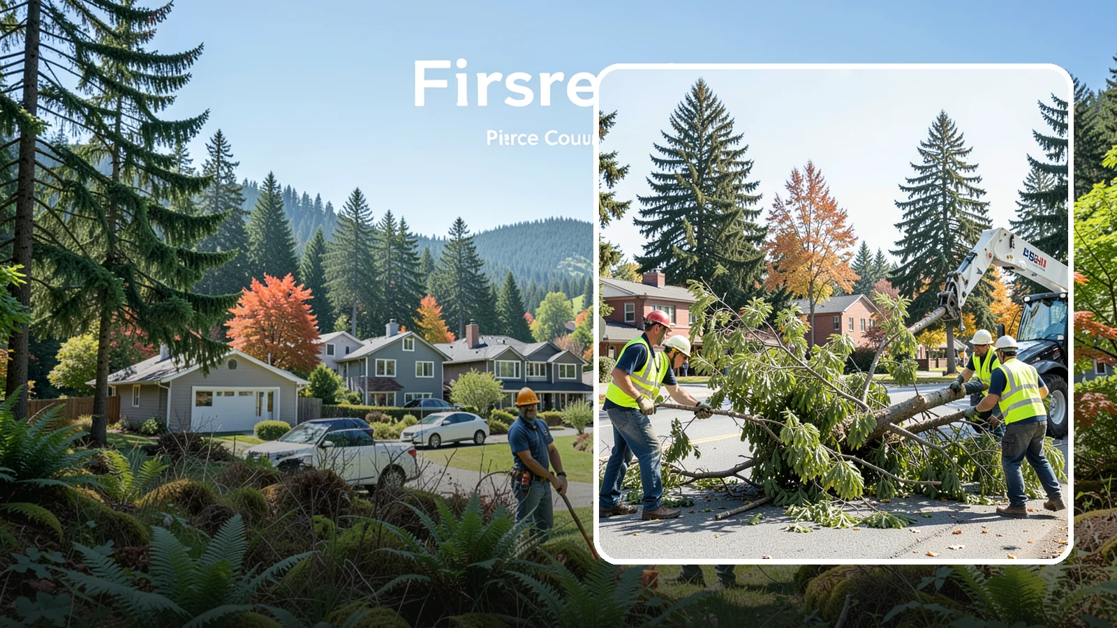 Emergency Tree Response in Fircrest, Pierce County, WA - Around-the-clock on-call program for immediate tree emergencies, delivering a certified crew to failures blocking access or...
