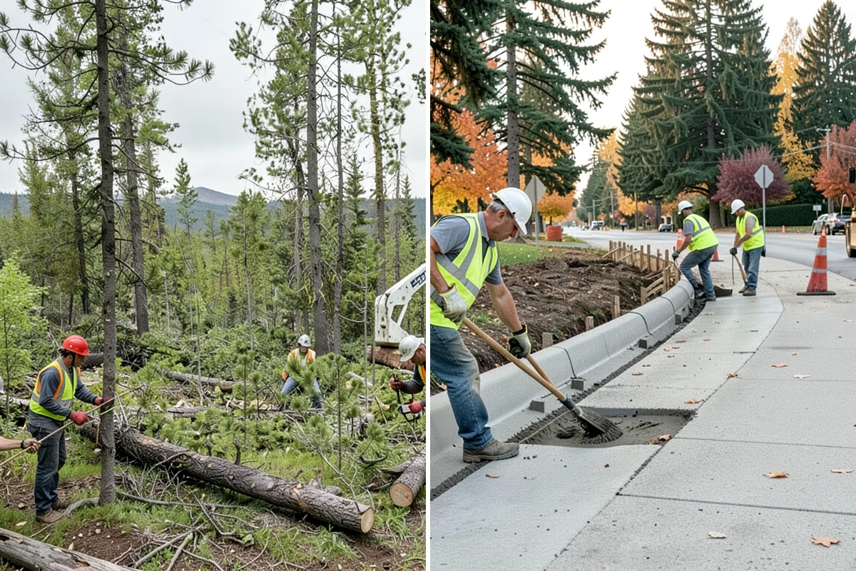 Emergency Tree Response in Pacific, King County, WA - On-call agreement with defined response window