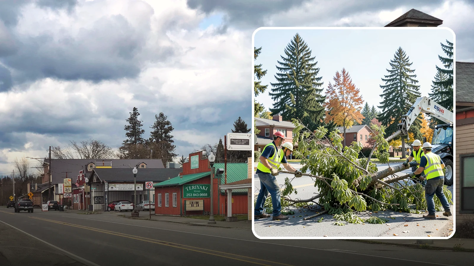Emergency Tree Response in Roy, Pierce County, WA - Around-the-clock on-call program for immediate tree emergencies, delivering a certified crew to failures blocking access or...