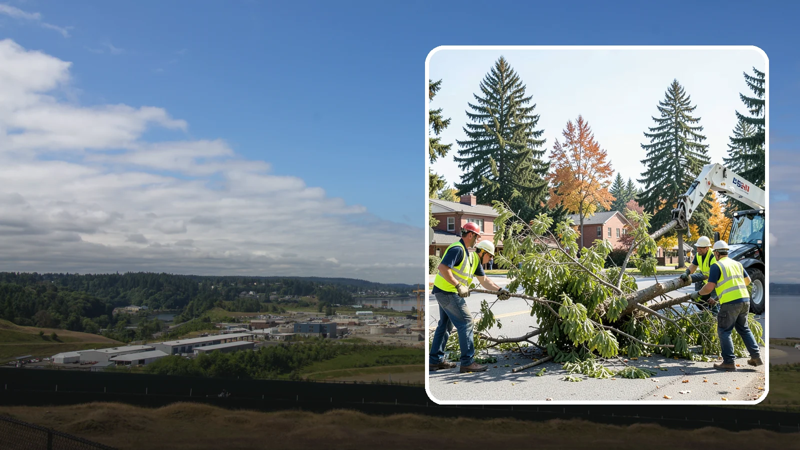 Emergency Tree Response in University Place, Pierce County, WA - Around-the-clock on-call program for immediate tree emergencies, delivering a certified crew to failures blocking access or...