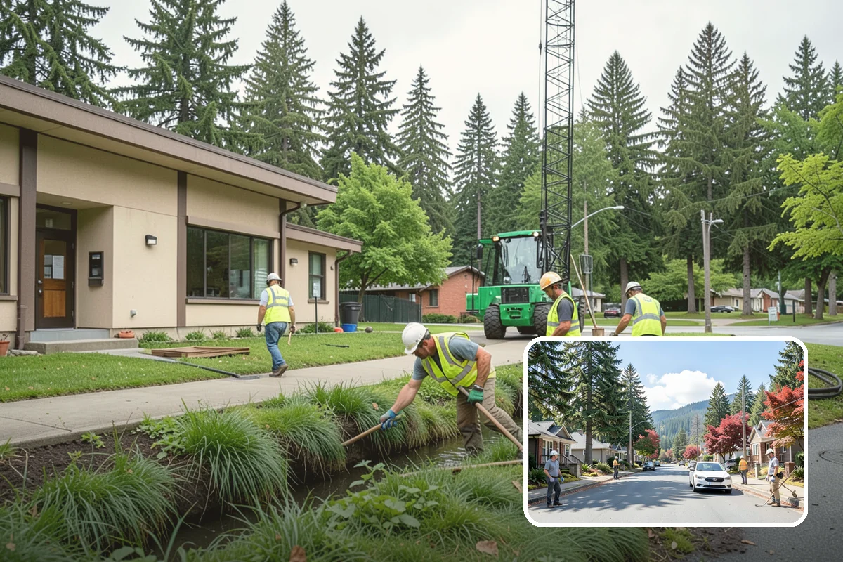 Encampment Cleanup in Hunts Point, King County, WA - Crews trained in biohazard and sharps protocols