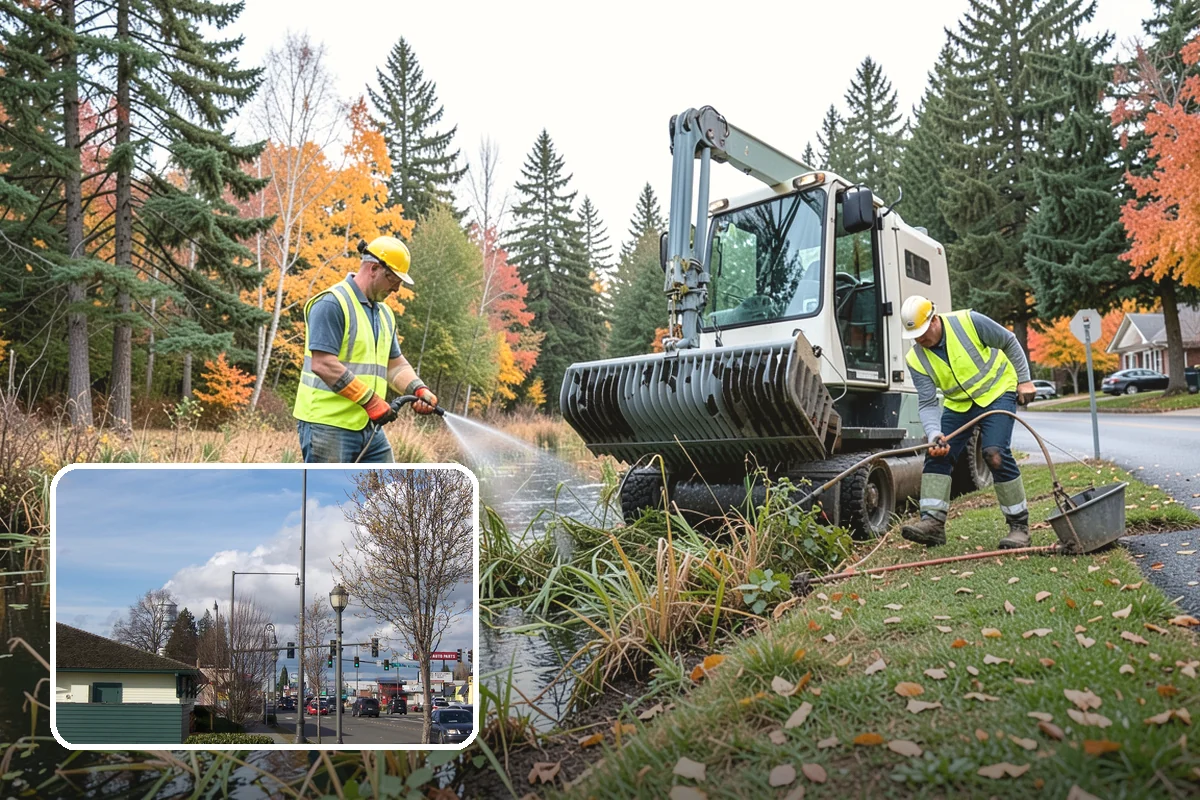 Encampment Cleanup in Marysville, Snohomish County, WA - Crews trained in biohazard and sharps protocols