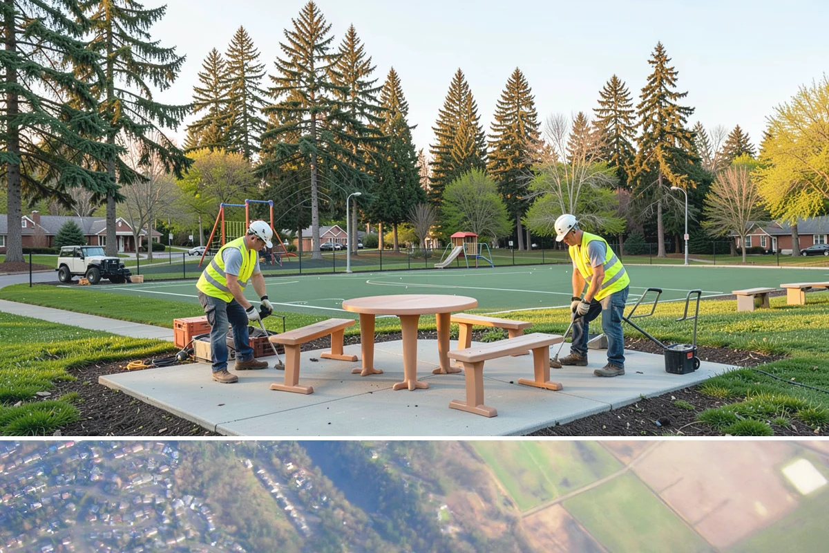 Engineered Wood Fiber Surfacing in Algona, King County, WA - Wood fiber can be installed in most conditions, but drier weather aids grading, drainage work, and initial compaction.