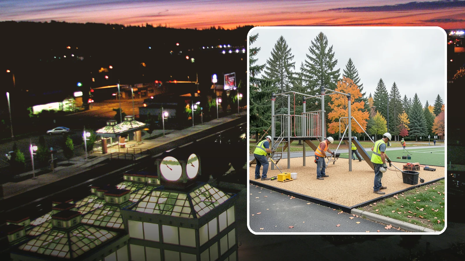 Engineered Wood Fiber Surfacing in Auburn, King County, WA - Installation of engineered wood fiber surfacing meeting accessibility and impact-attenuation standards at economical cost.