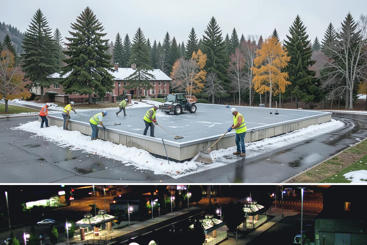 Engineered Wood Fiber Surfacing in Auburn, King County, WA - Wood fiber can be installed in most conditions, but drier weather aids grading, drainage work, and initial compaction.
