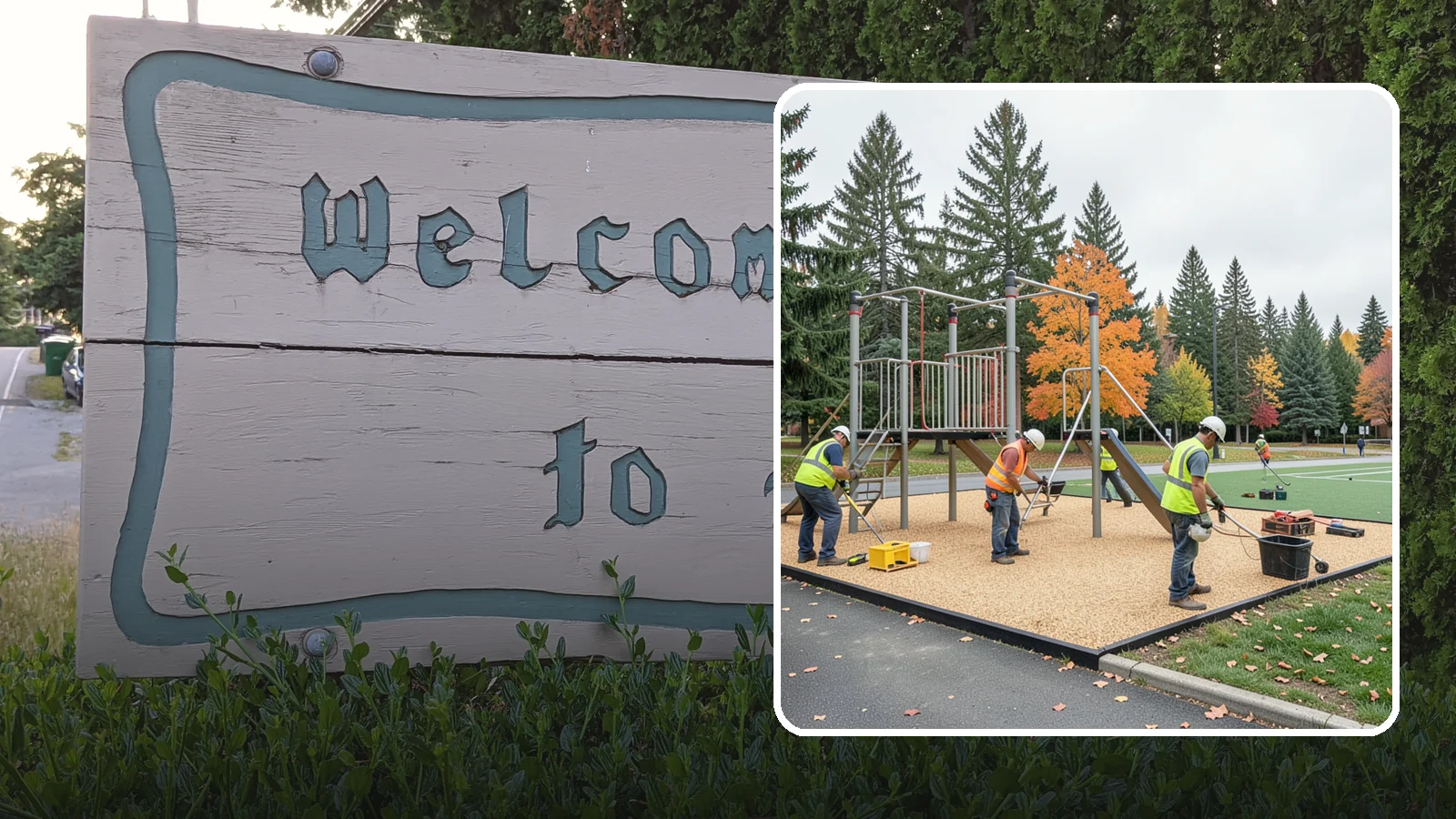 Engineered Wood Fiber Surfacing in Brier, Snohomish County, WA - Installation of engineered wood fiber surfacing meeting accessibility and impact-attenuation standards at economical cost.
