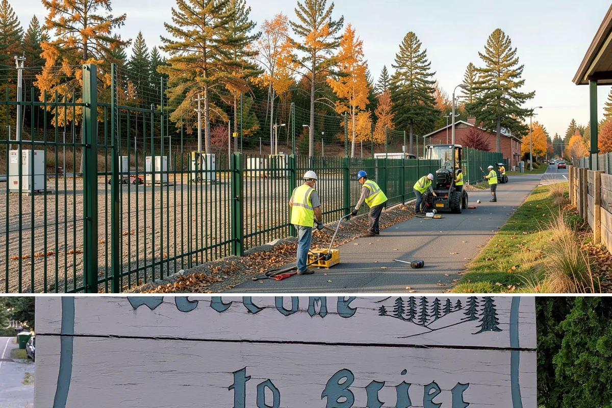 Engineered Wood Fiber Surfacing in Brier, Snohomish County, WA - Wood fiber can be installed in most conditions, but drier weather aids grading, drainage work, and initial compaction.
