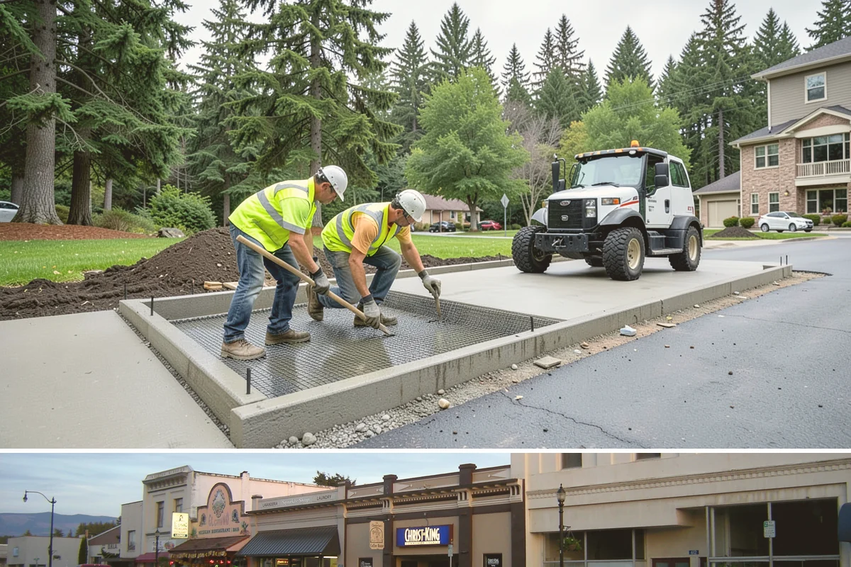 Engineered Wood Fiber Surfacing in Burlington, Skagit County, WA - Wood fiber can be installed in most conditions, but drier weather aids grading, drainage work, and initial compaction.