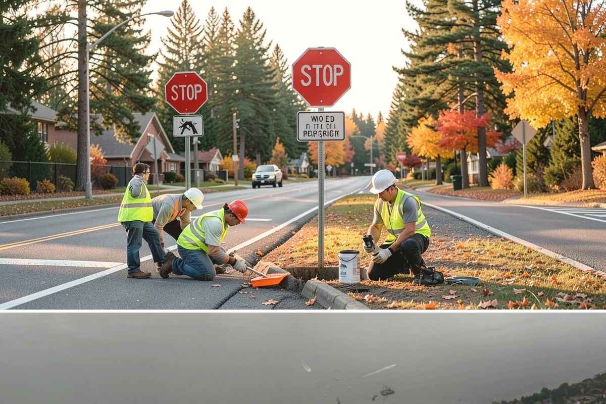 Engineered Wood Fiber Surfacing in Des Moines, King County, WA - Wood fiber can be installed in most conditions, but drier weather aids grading, drainage work, and initial compaction.