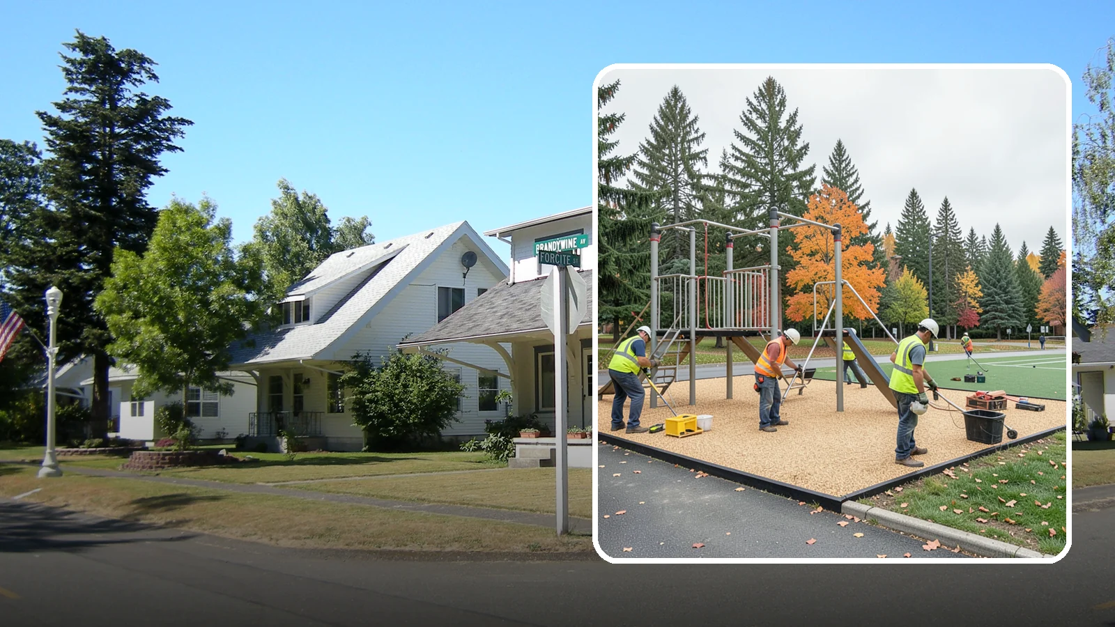 Engineered Wood Fiber Surfacing in DuPont, Pierce County, WA - Installation of engineered wood fiber surfacing meeting accessibility and impact-attenuation standards at economical cost.