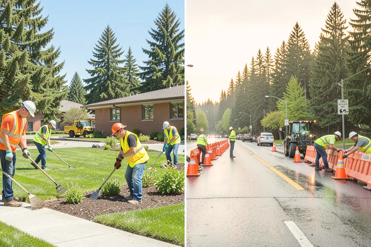 Engineered Wood Fiber Surfacing in Eatonville, Pierce County, WA - Install sub-base, drainage, and edge containment