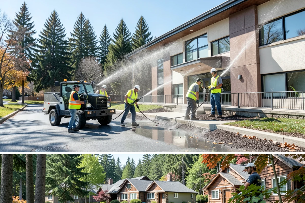 Engineered Wood Fiber Surfacing in Edgewood, Pierce County, WA - Wood fiber can be installed in most conditions, but drier weather aids grading, drainage work, and initial compaction.