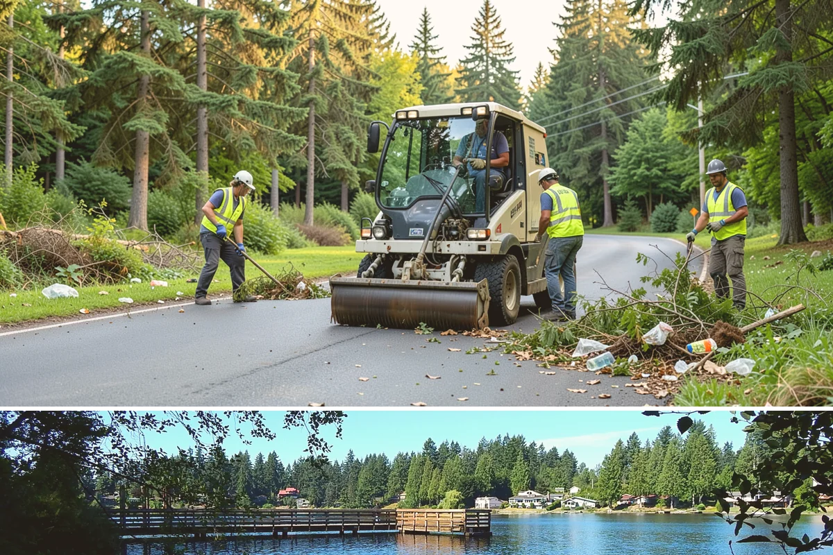 Engineered Wood Fiber Surfacing in Federal Way, King County, WA - Wood fiber can be installed in most conditions, but drier weather aids grading, drainage work, and initial compaction.