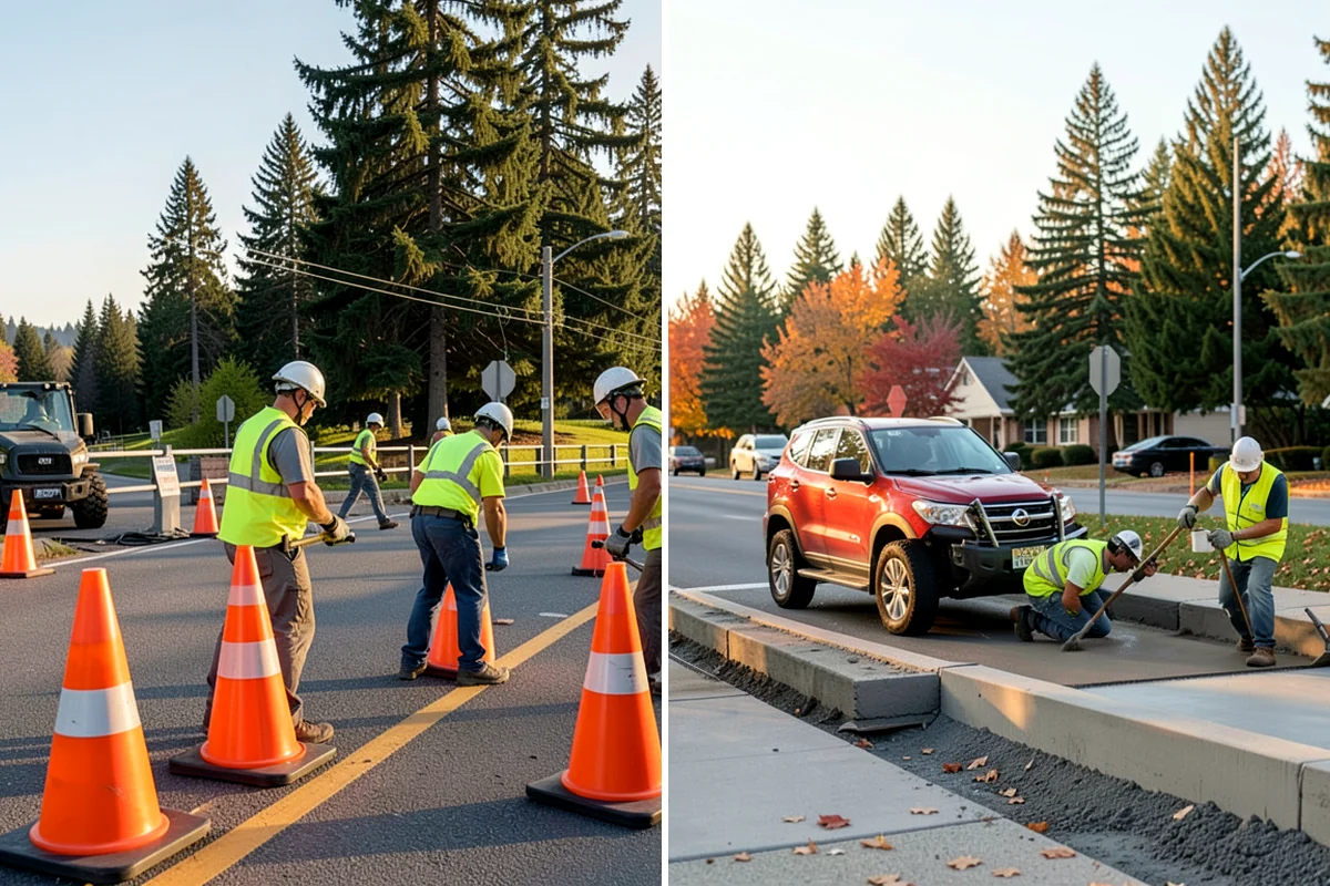 Engineered Wood Fiber Surfacing in Fircrest, Pierce County, WA - Install sub-base, drainage, and edge containment