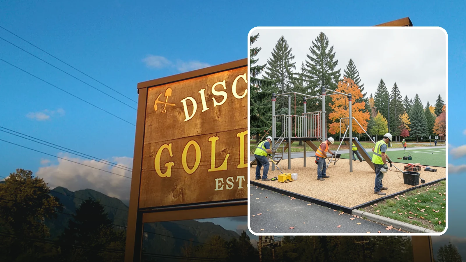 Engineered Wood Fiber Surfacing in Gold Bar, Snohomish County, WA - Installation of engineered wood fiber surfacing meeting accessibility and impact-attenuation standards at economical cost.