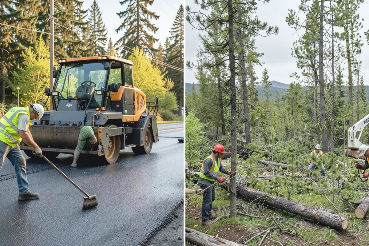 Engineered Wood Fiber Surfacing in Gold Bar, Snohomish County, WA - Install sub-base, drainage, and edge containment