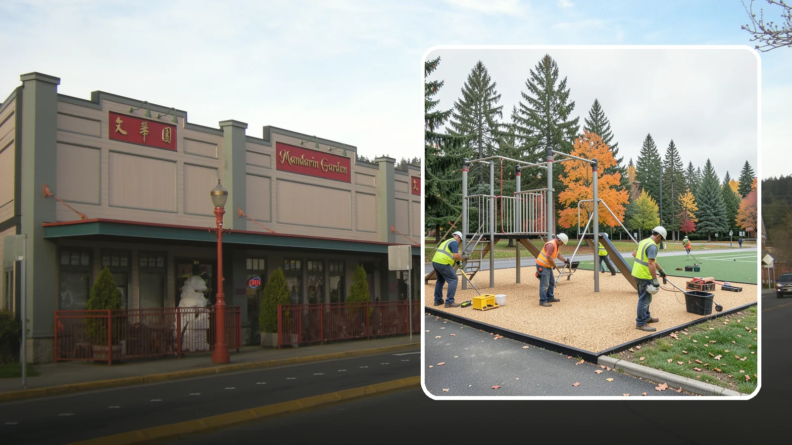 Engineered Wood Fiber Surfacing in Issaquah, King County, WA - Installation of engineered wood fiber surfacing meeting accessibility and impact-attenuation standards at economical cost.