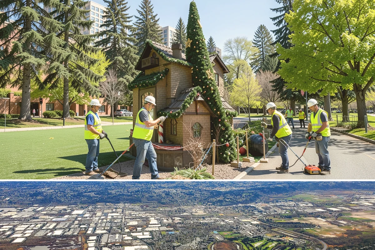 Engineered Wood Fiber Surfacing in Kent, King County, WA - Wood fiber can be installed in most conditions, but drier weather aids grading, drainage work, and initial compaction.