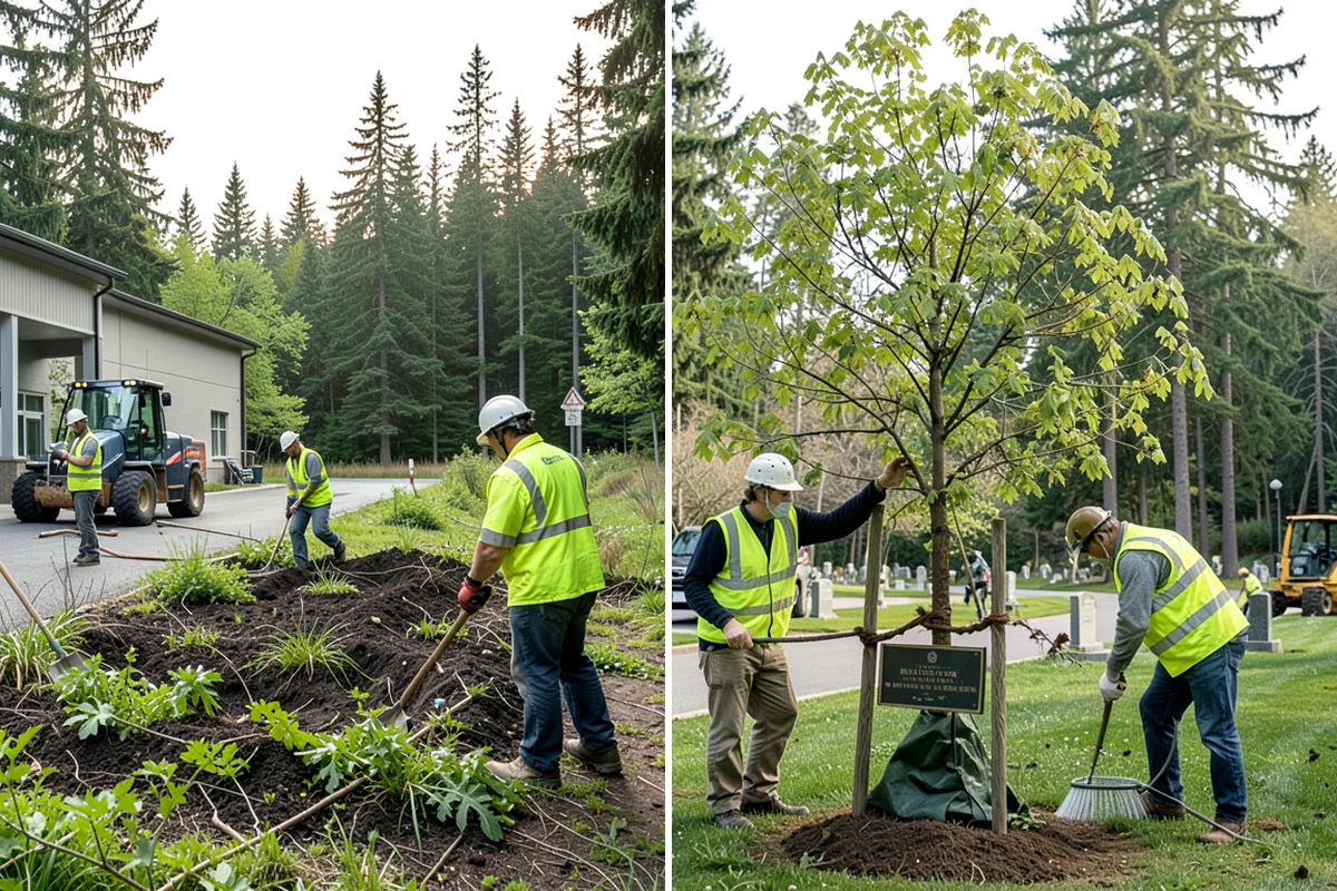 Engineered Wood Fiber Surfacing in Lake Forest Park, King County, WA - Install sub-base, drainage, and edge containment