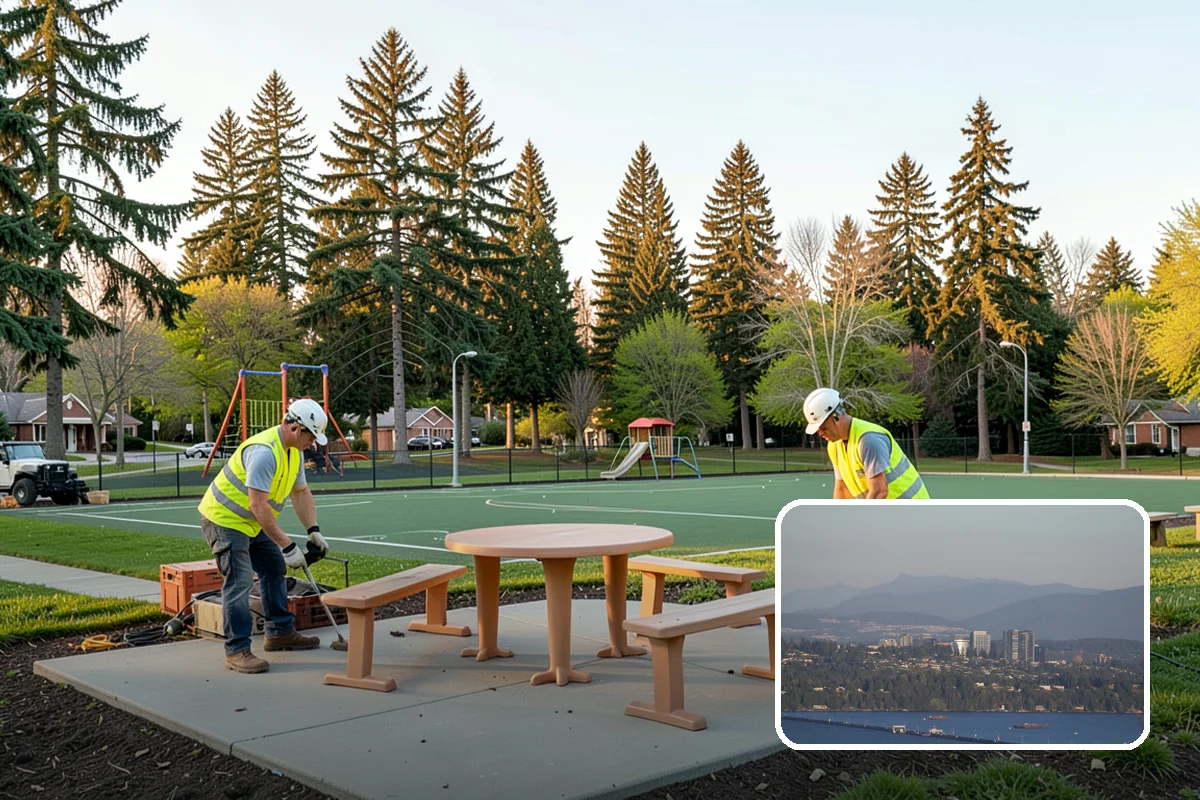 Engineered Wood Fiber Surfacing in Medina, King County, WA - Offers an economical accessible surfacing option
