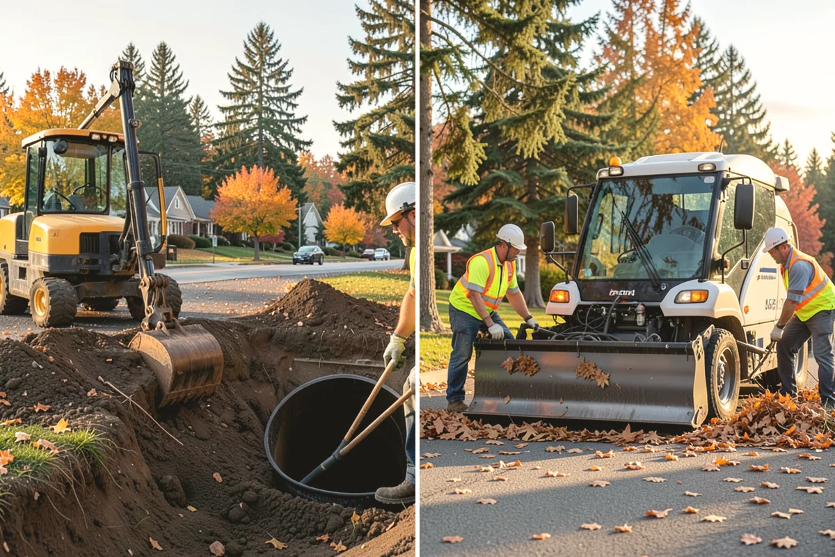 Engineered Wood Fiber Surfacing in Mercer Island, King County, WA - Install sub-base, drainage, and edge containment