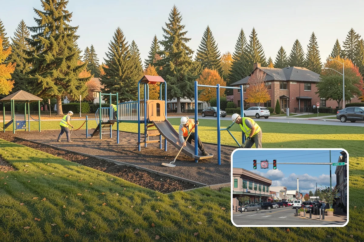 Engineered Wood Fiber Surfacing in Monroe, Snohomish County, WA - Offers an economical accessible surfacing option