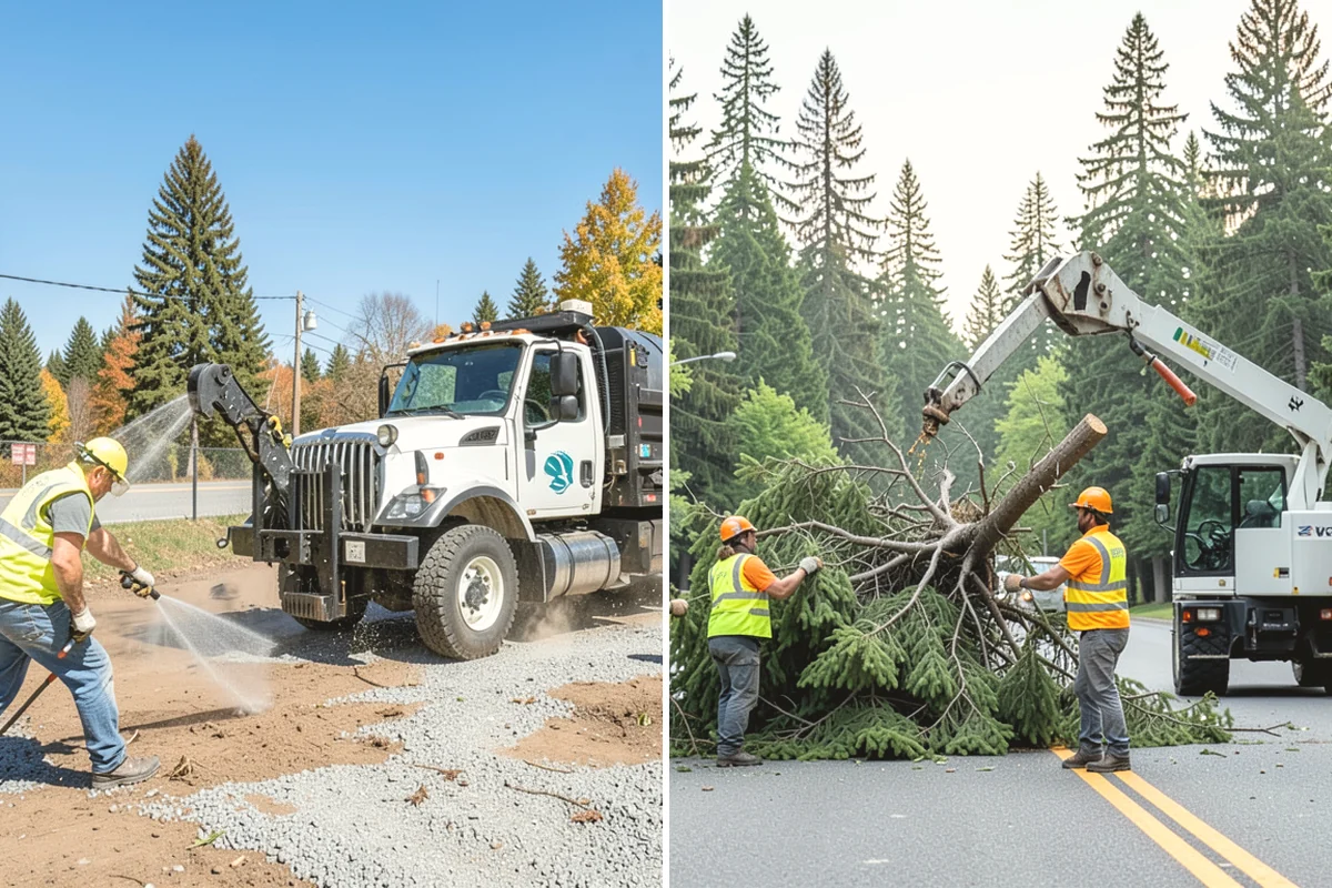 Engineered Wood Fiber Surfacing in Mountlake Terrace, Snohomish County, WA - Install sub-base, drainage, and edge containment