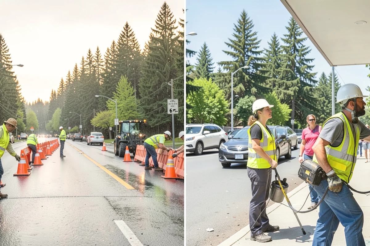 Engineered Wood Fiber Surfacing in Mukilteo, Snohomish County, WA - Install sub-base, drainage, and edge containment