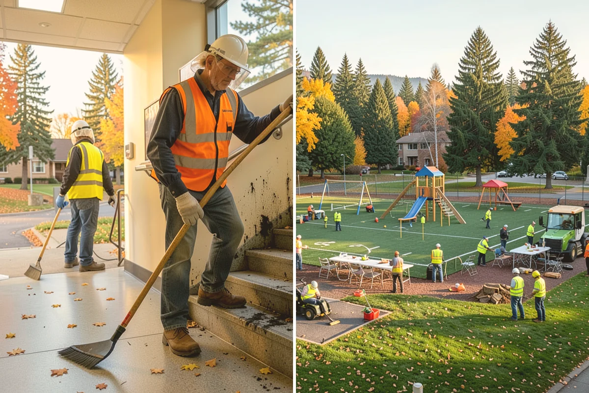 Engineered Wood Fiber Surfacing in Newcastle, King County, WA - Install sub-base, drainage, and edge containment
