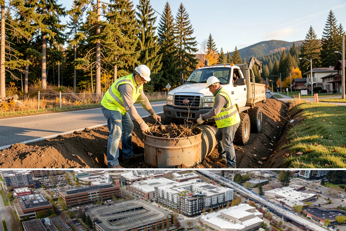 Engineered Wood Fiber Surfacing in Redmond, King County, WA - Wood fiber can be installed in most conditions, but drier weather aids grading, drainage work, and initial compaction.
