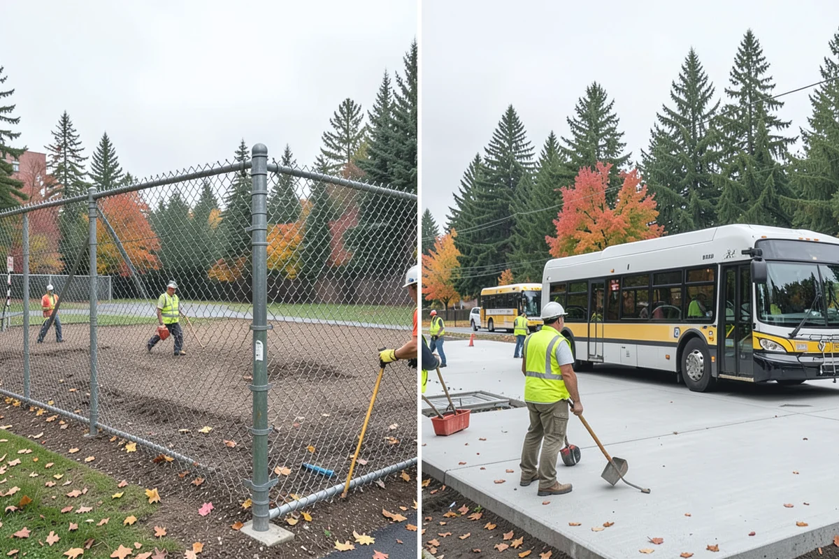 Engineered Wood Fiber Surfacing in Renton, King County, WA - Install sub-base, drainage, and edge containment
