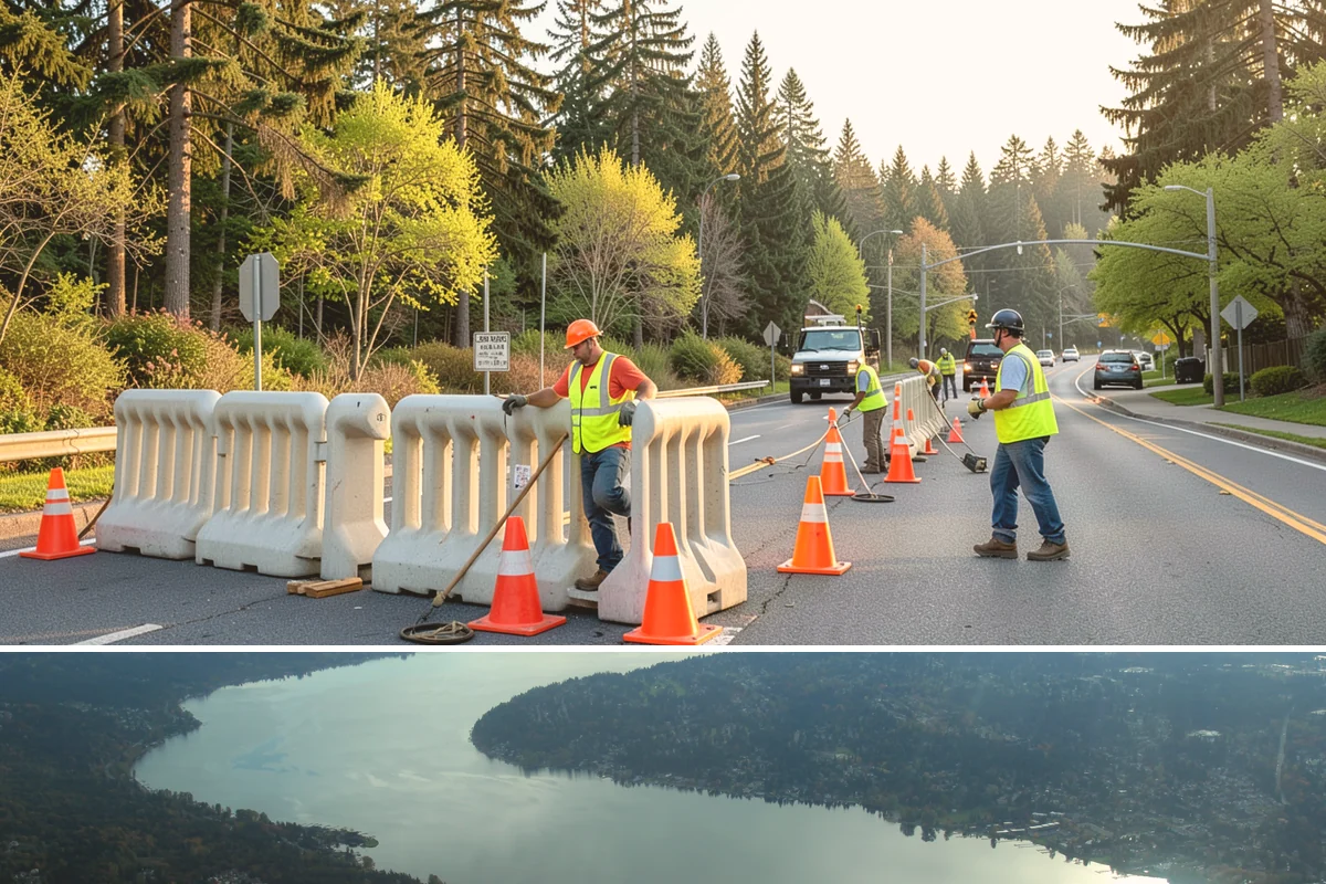 Engineered Wood Fiber Surfacing in Sammamish, King County, WA - Wood fiber can be installed in most conditions, but drier weather aids grading, drainage work, and initial compaction.