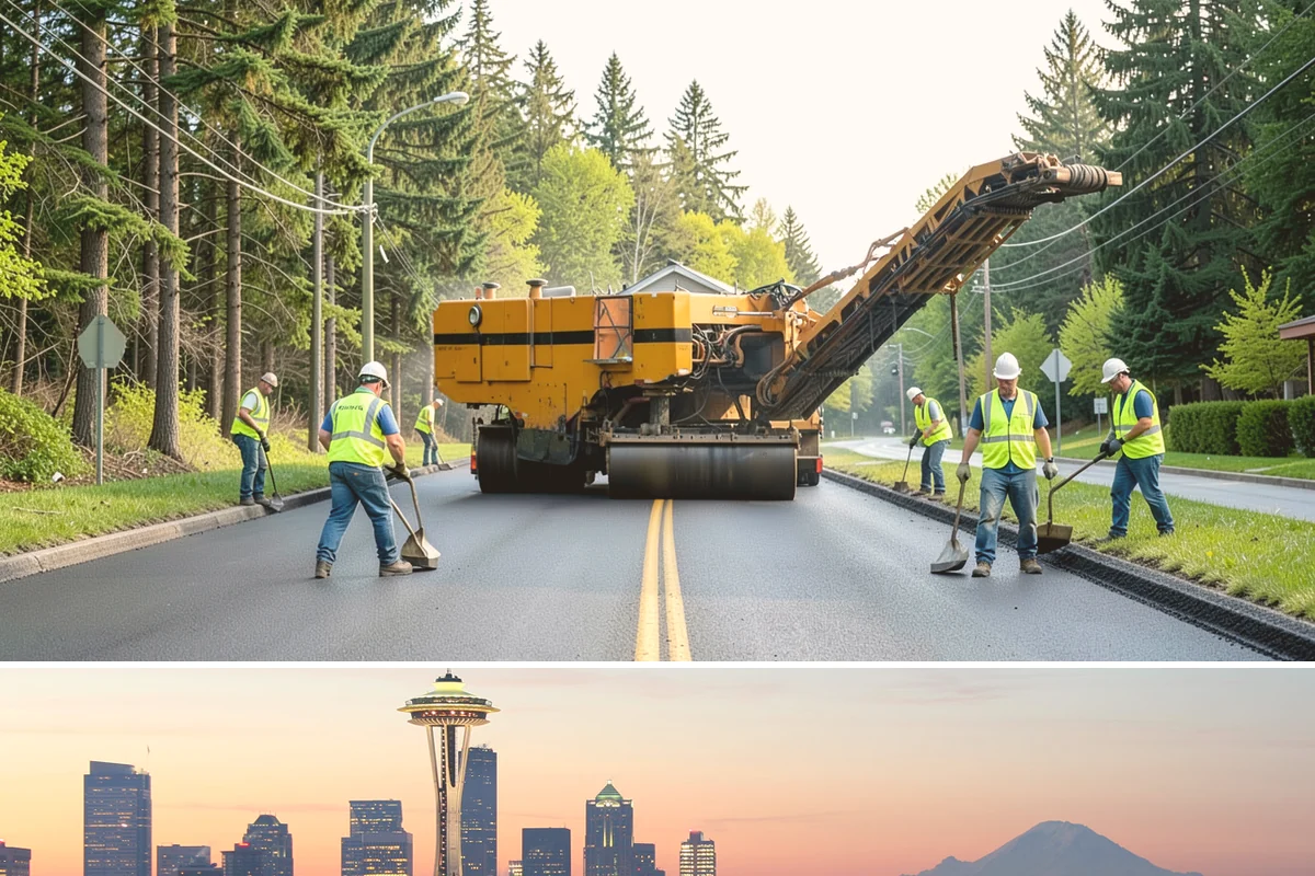 Engineered Wood Fiber Surfacing in Seattle, King County, WA - Wood fiber can be installed in most conditions, but drier weather aids grading, drainage work, and initial compaction.