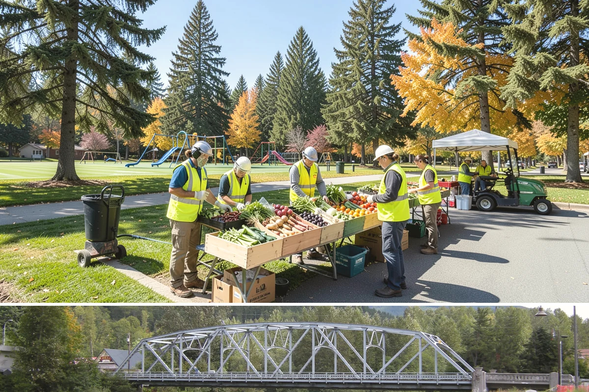 Engineered Wood Fiber Surfacing in Skykomish, King County, WA - Wood fiber can be installed in most conditions, but drier weather aids grading, drainage work, and initial compaction.