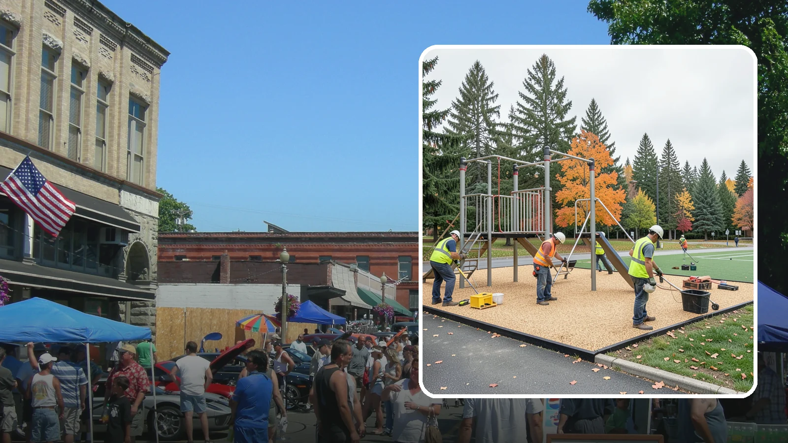 Engineered Wood Fiber Surfacing in Snohomish, Snohomish County, WA - Installation of engineered wood fiber surfacing meeting accessibility and impact-attenuation standards at economical cost.