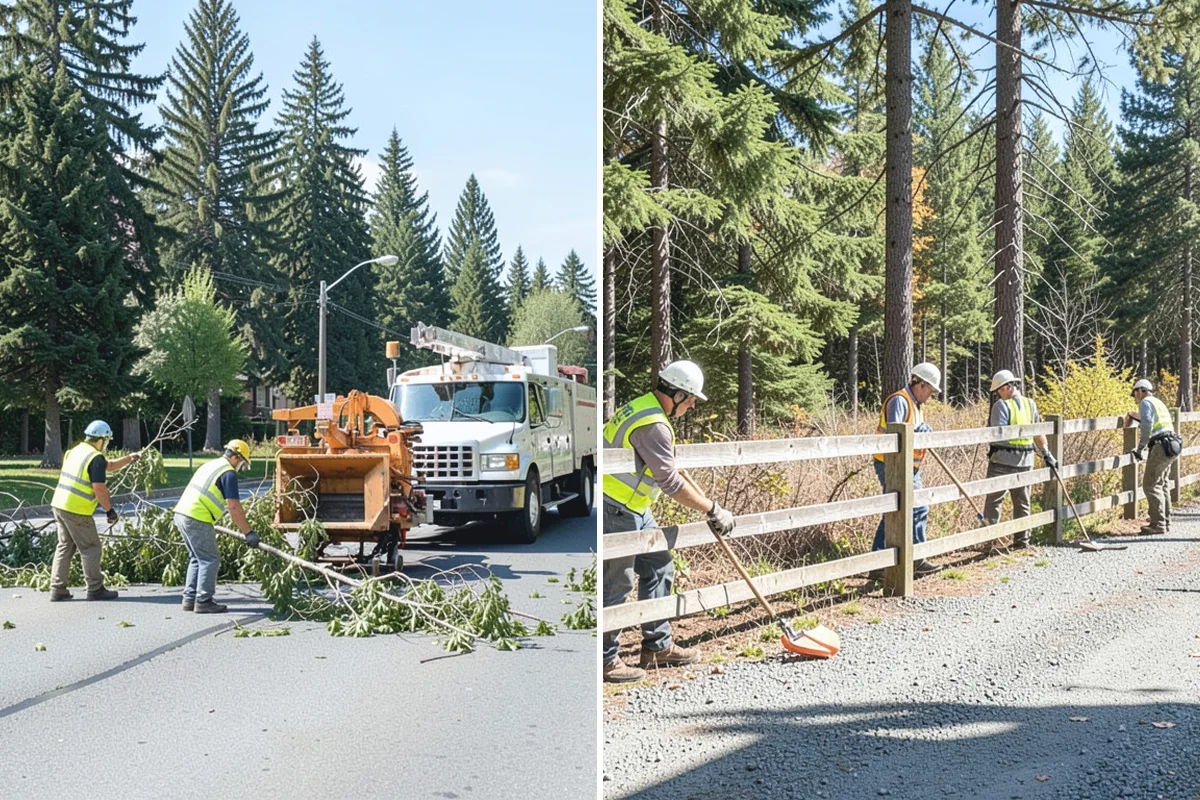 Engineered Wood Fiber Surfacing in South Prairie, Pierce County, WA - Install sub-base, drainage, and edge containment