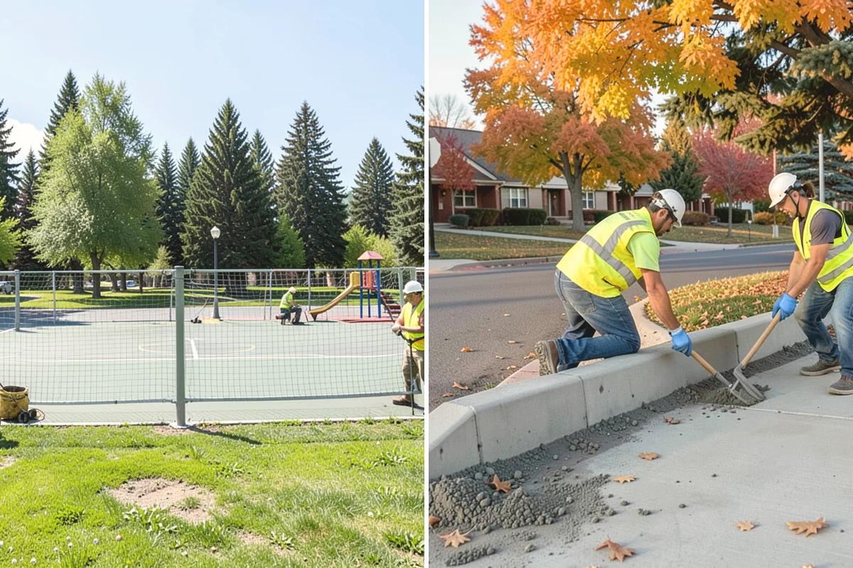 Engineered Wood Fiber Surfacing in Yarrow Point, King County, WA - Install sub-base, drainage, and edge containment